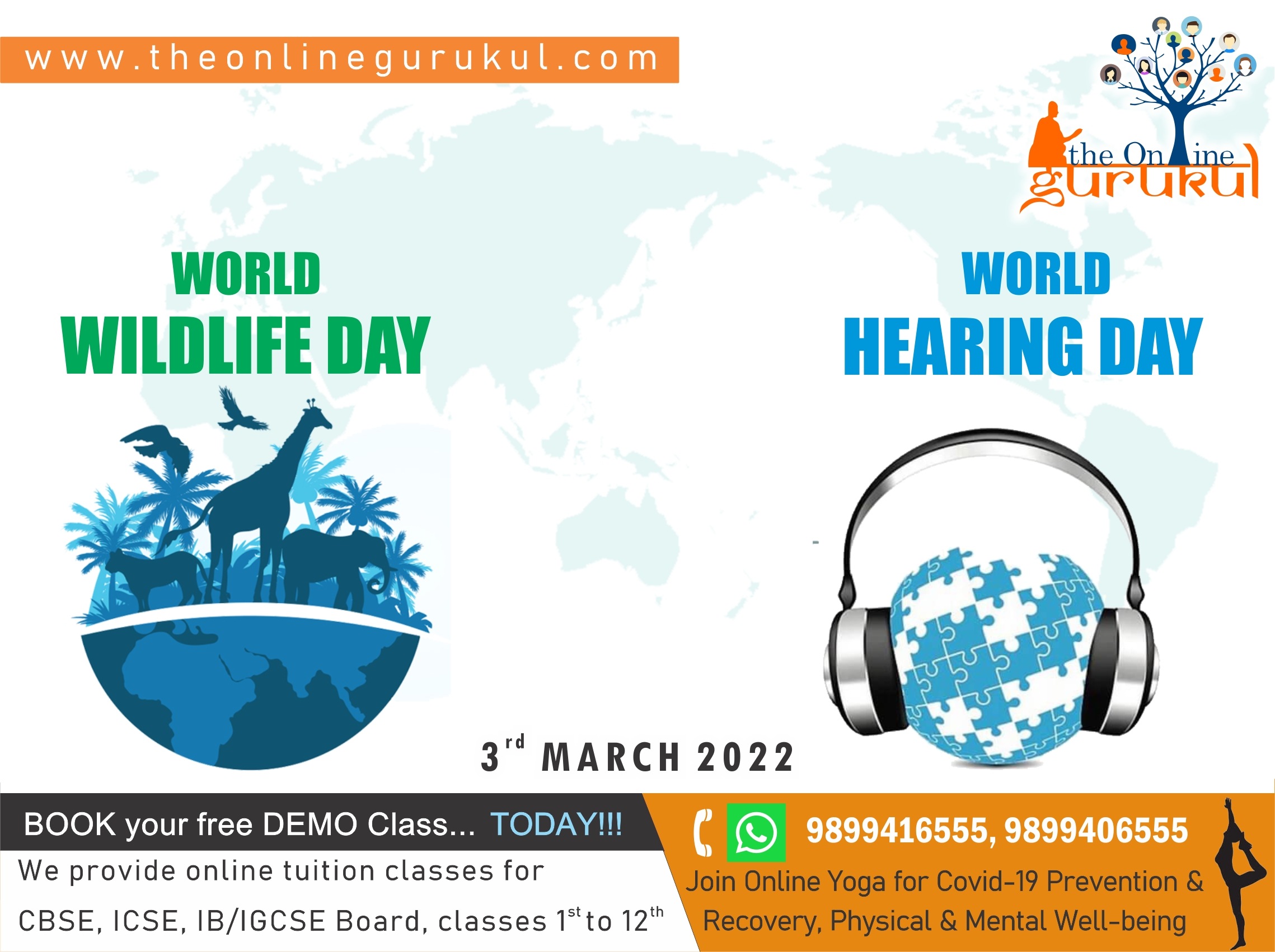 world wildlife day & world hearing day
