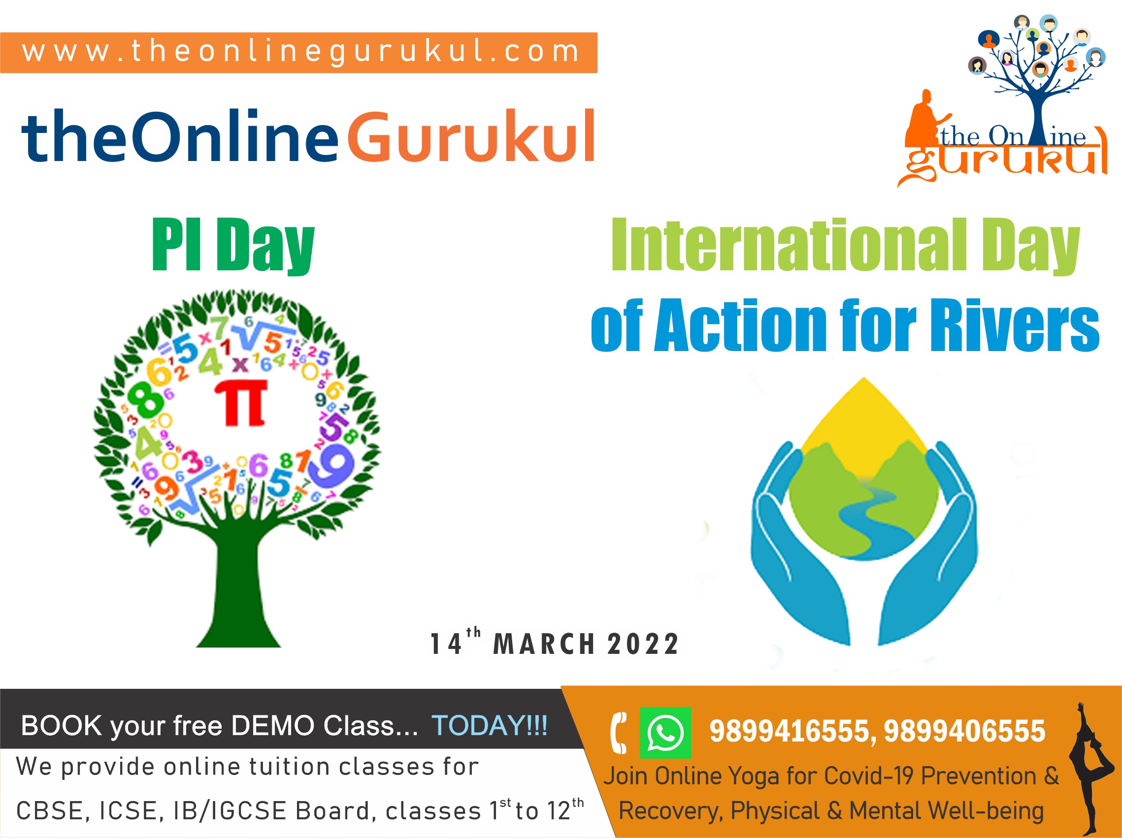 international day of action for rivers and  pi day