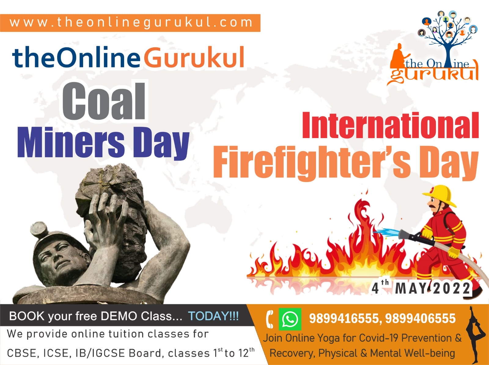 international firefighters’ day & coal miners day