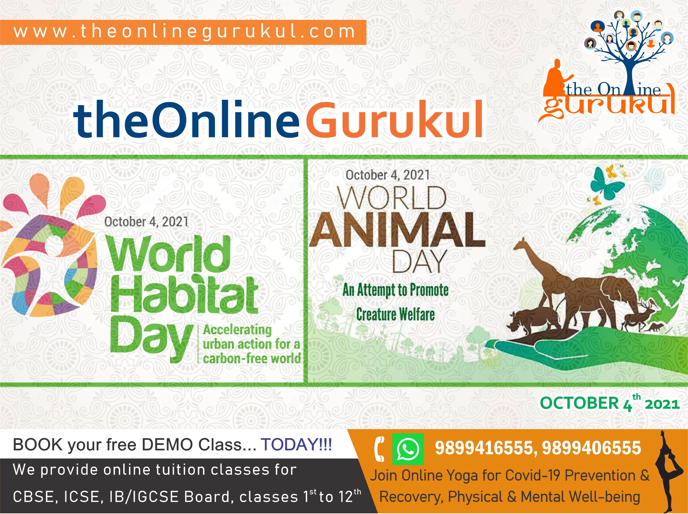 world animal welfare day & world habitat day